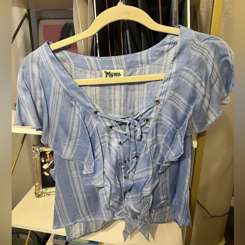Western Blue Women's show me your mumu crop top
